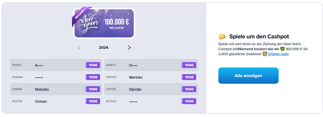 Auszahlungen im WWIN